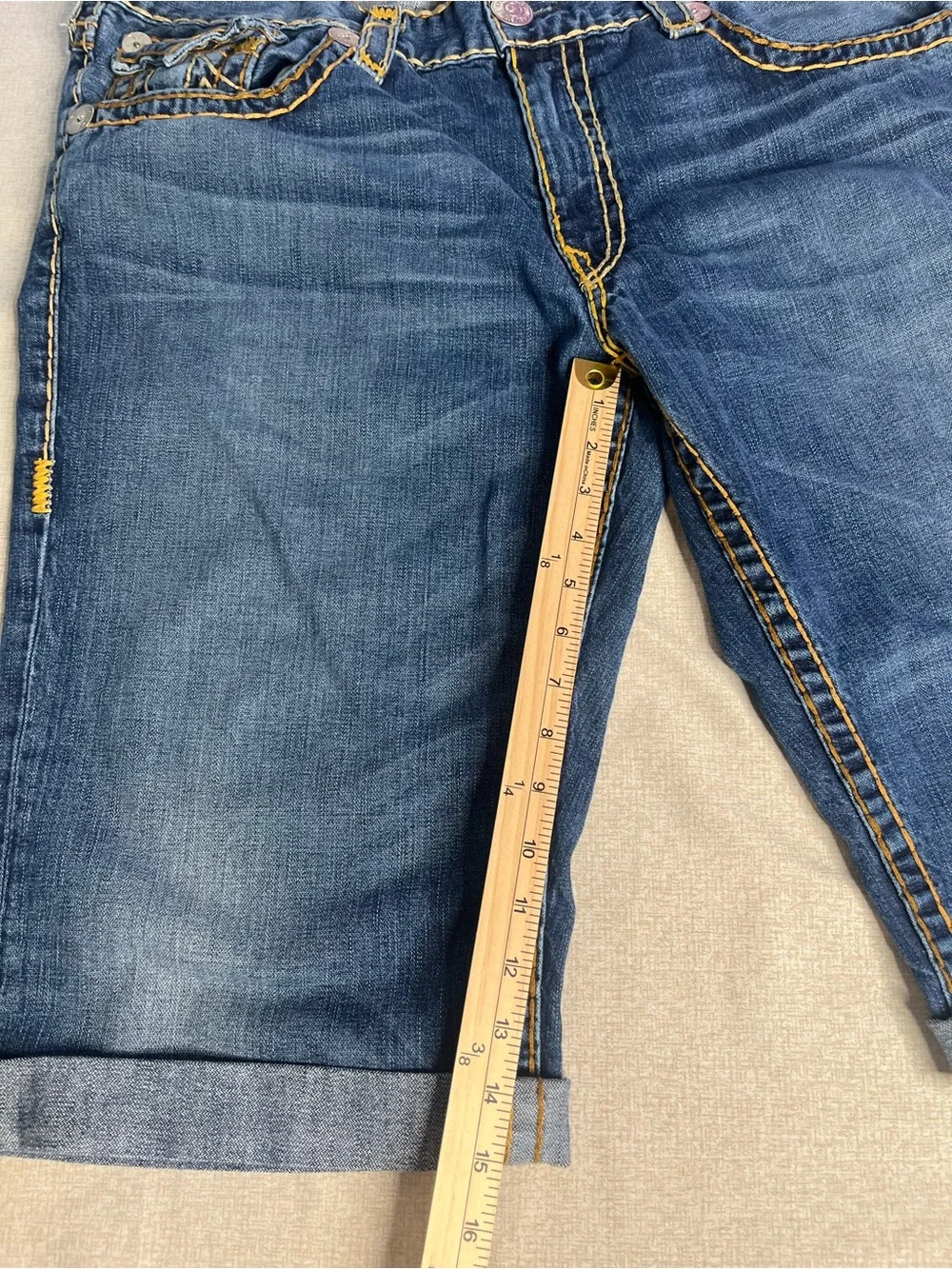 True Religion Ricky Super T Denim DIY Jean Y2K Jorts